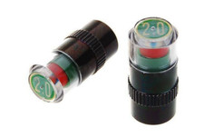 Bouchon Valve Auto Moto Temoin Indicateur Visuelle Pression Pneu 3 Niveaux 2 Pcs