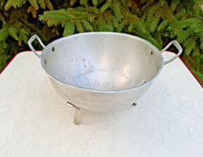 Passoire Égouttoir ancien Tournus Unis France Aluminium Alu 3 pieds Ø 24 cm H 13