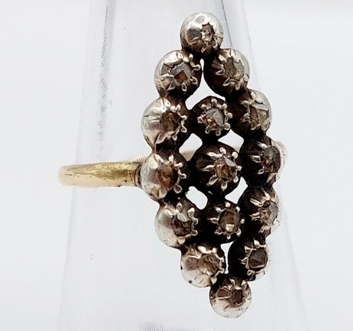 Bague marquise victorienne - , or