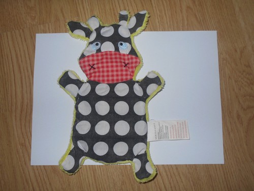 Doudou plat vache vert - doudou,