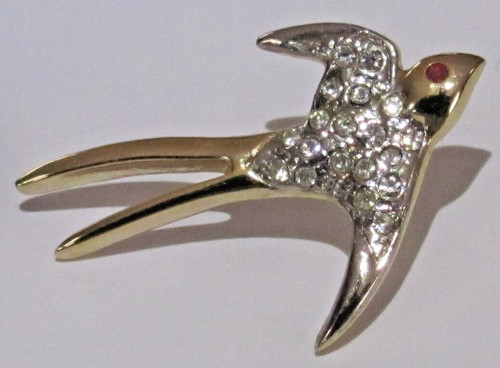 Pin hirondelle strass - pin's,