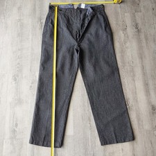 Vetement de travail ancien pantalon à rayures grises