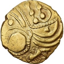 Aulerques Éburovices, Hémistatère, IIe-Ier siècles av. J.-C., Or, TTB+