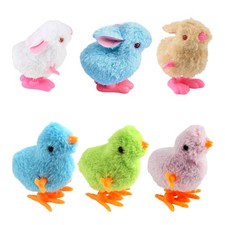 Poussin Paques 6pcs Paques Jouet à Remonter Sauter Lapin Poussin Mecanique po...