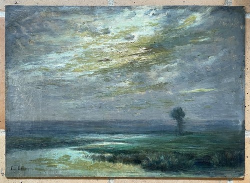 Tableau huile paysage - paysage, marin
