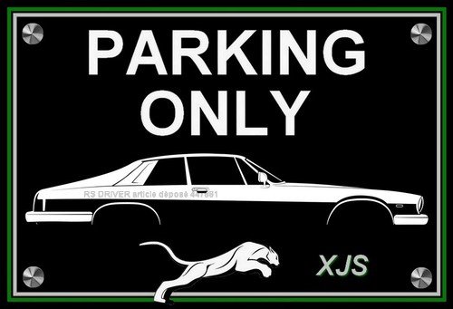 Plaque parking only jaguar - plaque, "