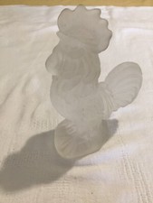 Coq en verre moule opalescent