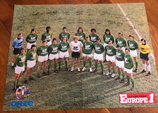 POSTER 54 x 42  )) équipe ASSE ST ETIENNE 76 pré signé / BIANCHI REIMS