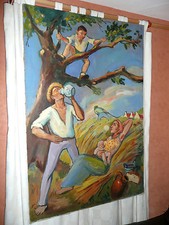 Grand tableau peintre Eugène