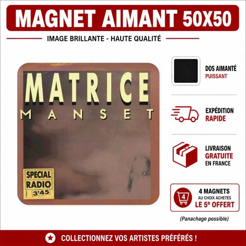 Magnet gérard manset 5x5 cm - ,