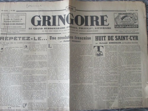 Journal gringoire octobre - journal, 17