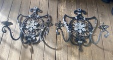 Paire appliques murales fer - appliques,