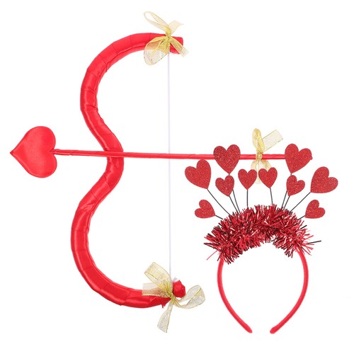 Red cupid bow arrow set - red, for