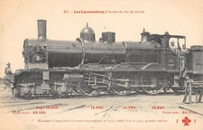 CPA TRAIN / LES LOCOMOTIVES (CHEMIN DE FER DU NORD) / MACHINE COMPOUND A 6 ROUES