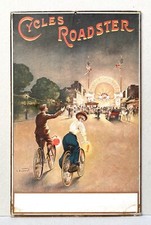 CYCLES ROADSTER : Panonceau lithographié 1900 /  Vélo