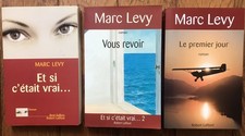 MARC LEVY Lot  3 livres  grand format brochés  en bon état