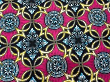 tissu Super Wax rose jaune
