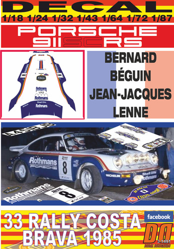 Decal porsche 911 rs - decal, sc