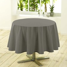 Nappe ronde unie gris 1m80