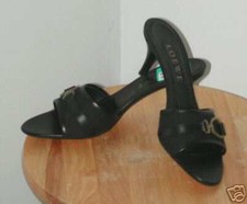 LOEWE CANVAS BLACK SANDAL