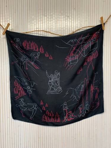 Foulard carré soie noir - carré, de