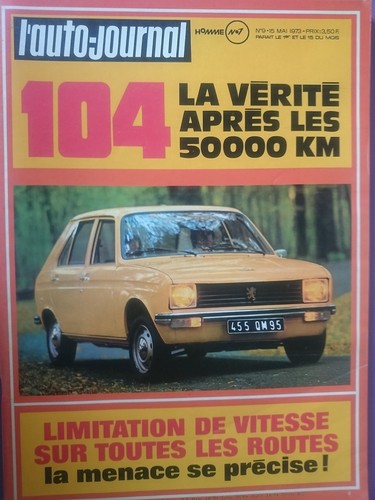 Auto journal 1973 peugeot - l'auto,