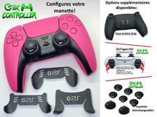 Manette Sony Ps5 Pink + Palettes interchangeables type Burn/Scuf/Geek
