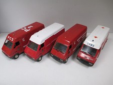 LOT DE 4 RENAULT MASTER PC2 VSR SUBAQUATIQUE PARIS POMPIER ELIGOR LBS au 1/43