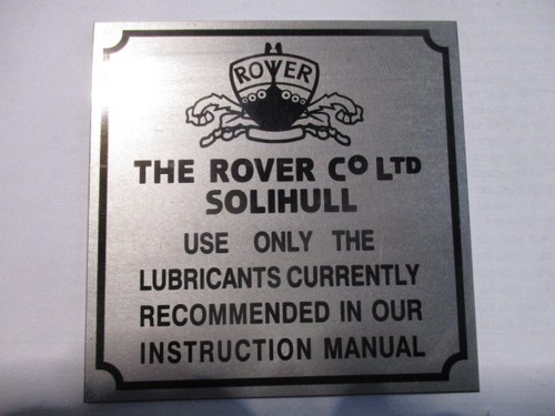Plaque bouclier the - rover, 88