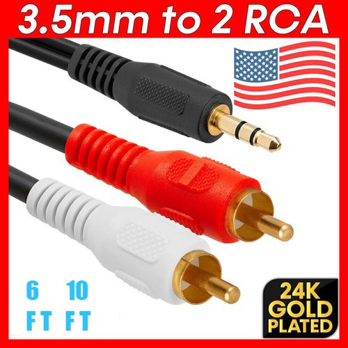 10ft 5mm aux stereo 2 - 3.5mm,