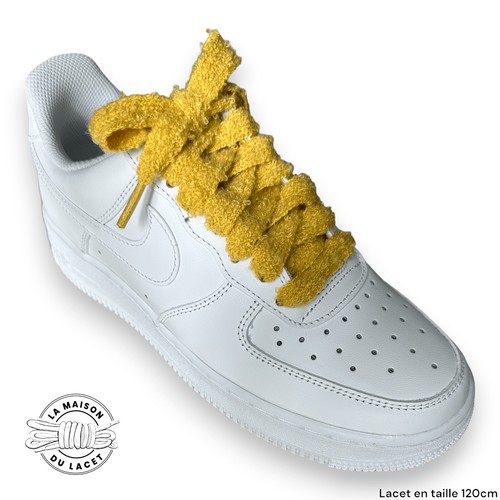 Lacets fluffy épais jaune - fluffy,
