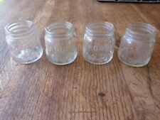 lot de 4 anciens pots de yaourt en verre moulé "YAOURT OFCO" vintage collection