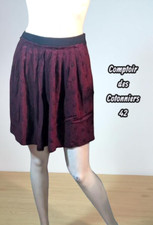 Comptoir des Cotonniers Taille 42 Jupe patineuse taille élastiquée bordeaux