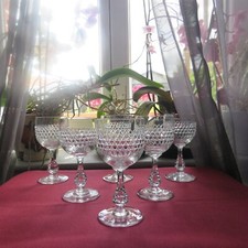 6 verres à vin blanc en cristal de baccarat modèle Lucullus H 12,4cm signé