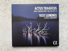 J.S BACH  Actus Tragicus  VOX LUMINIS   CD  Edition Digipack   RARE
