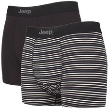 JEEP - Lot de 2 Homme Respirant Slip Caleçon Boxer en Fibre de Bambou