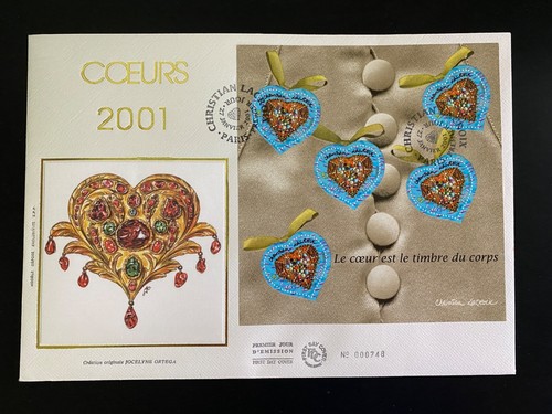 Fdc soie saint valentin - fdc,