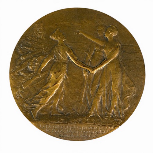 Rare médaille bronze signée - bronze,