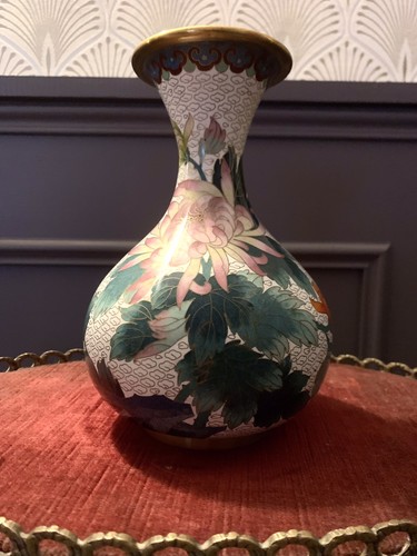 Superbe vase cloisonné - superbe,