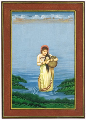 Une belle femme avec pot - belle,