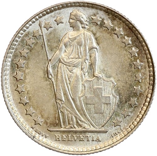 Franc suisse argent - 1/2,