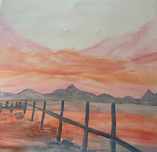 peinture paysage coloré