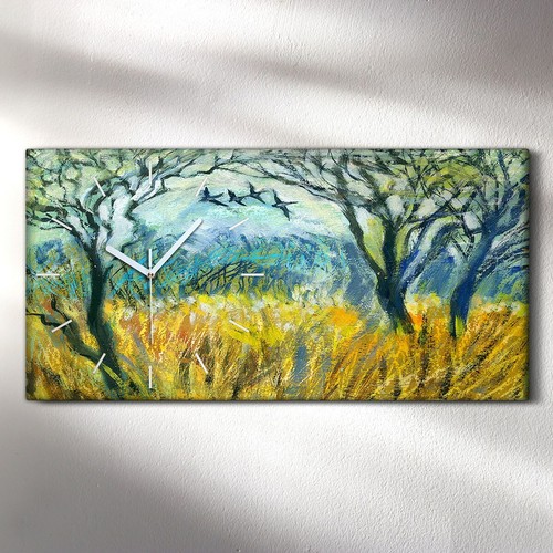 Horloge murale sur toile 60x30