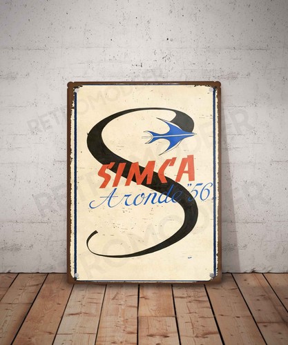 Plaque métal vintage simca - plaque,