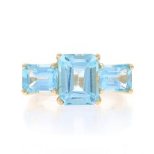 Bague Trois Pierres En Topaze