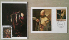 Cartes 1er Jour 1993 Tableaux de G.de la Tour"St Joseph Charpentier" St Thomas"