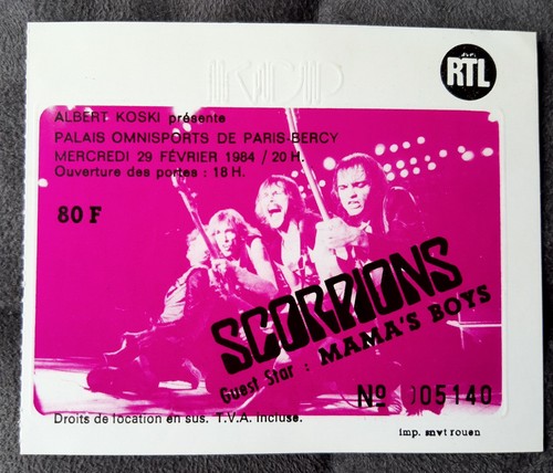 Ticket billet place concert - billet,