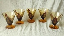 5 VERRES ANCIENS EN CRISTAL
