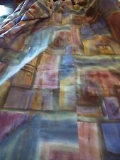 rideau 2m,58x2m,19 large ou récup joli tissu neuf bleu ,parme ,pastel arc/enciel