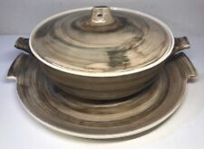 Rare Plat Et Soupière Vintage Niderviller Modèle Chevreuil